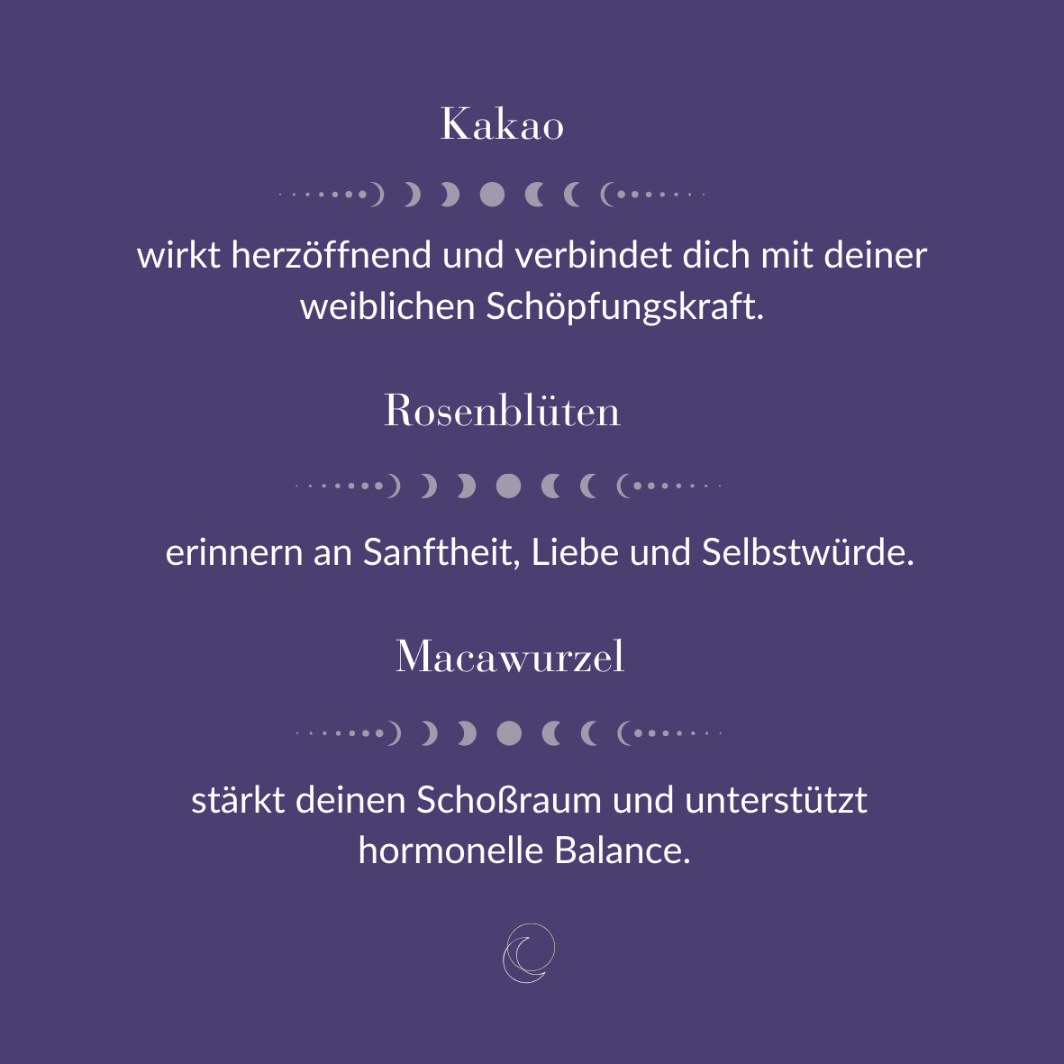 ●☽ Mondkakao für deine weibliche Kraft